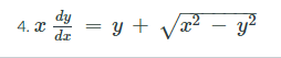 dy
4. x
dr
= y + Va² – y²
