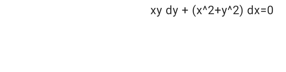 xy dy + (x^2+y^2) dx=0
