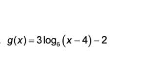 g(x) = 3log, (x – 4) –2
