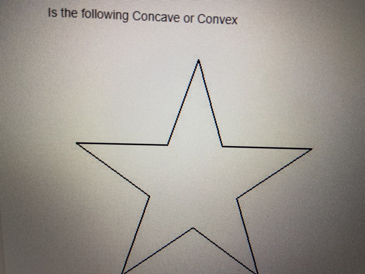 Is the following Concave or Convex
