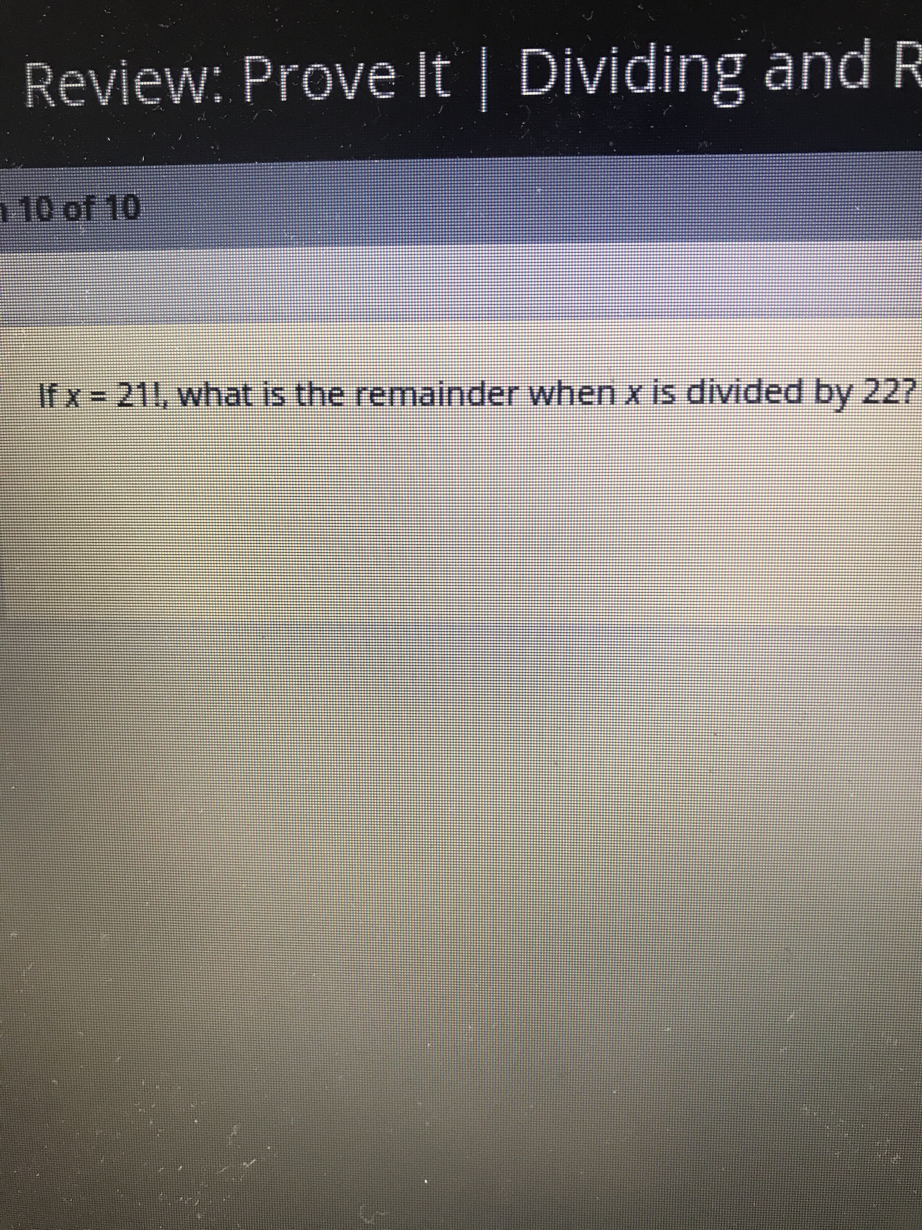 Ifx= 211, what is the remainder whenx is divided by 227
