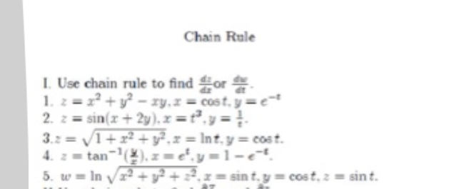 chain rule
