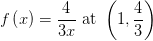 4
f (x) = at
1.
3
