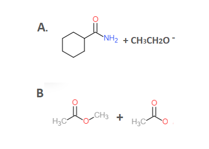 А.
`NH2 + CH3CH20-
В
CH3 +
H3C
H3C-

