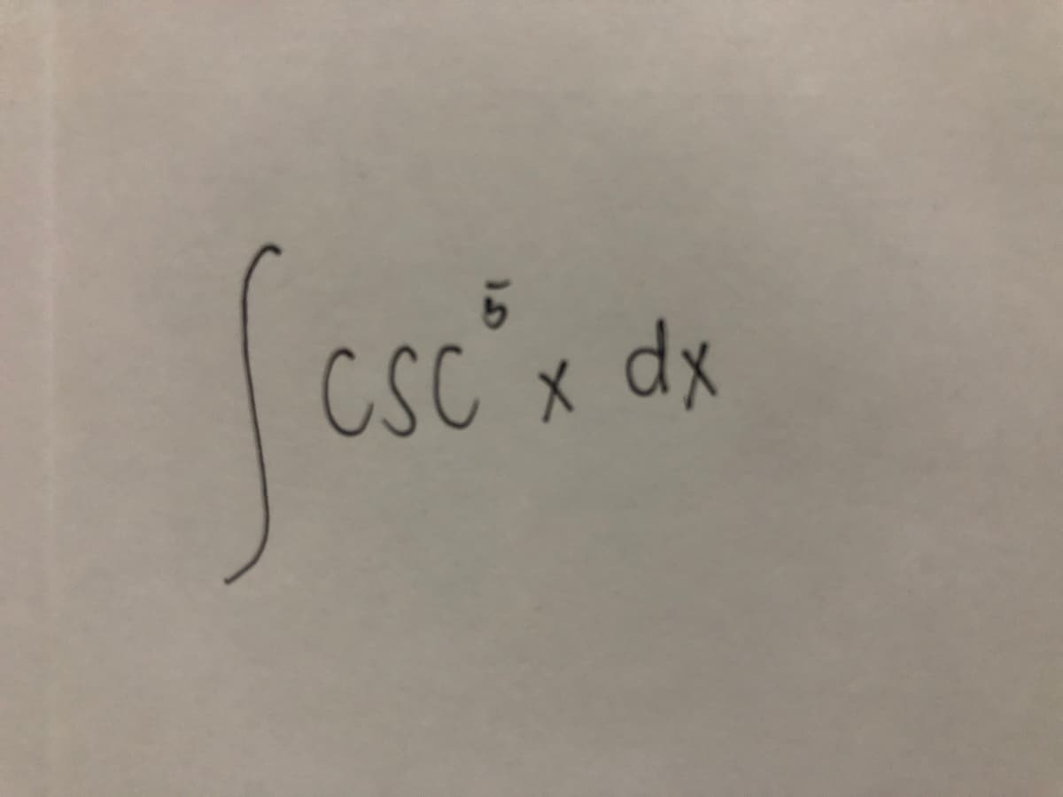 CSC x dx