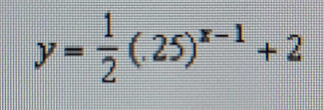 y=1/√(25)²-1 +