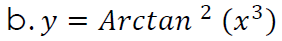 b. y = Arctan ² (x³)
