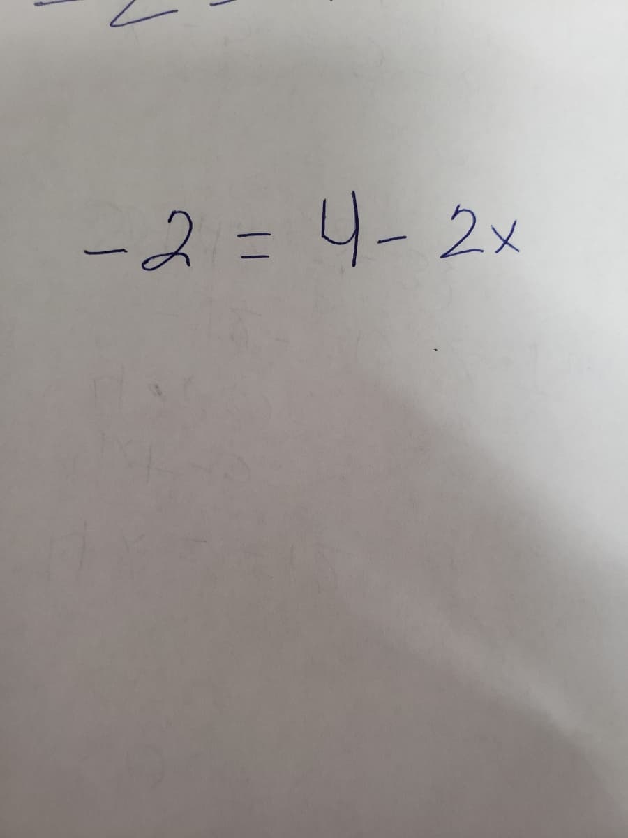 ー2= 4-2x
