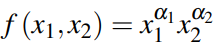 f(x1,x2) = x¹x₂