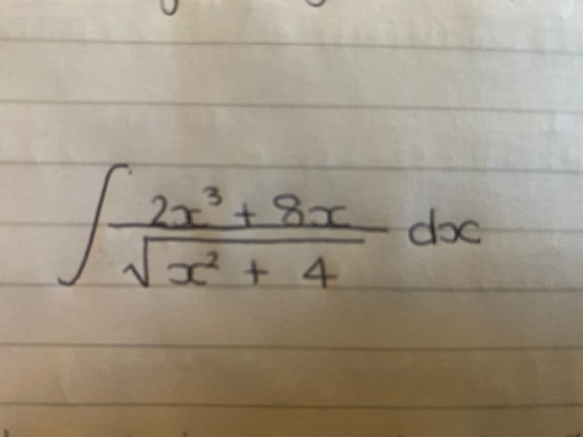 A
2x² + 8x doc
3
√x² + 4
2