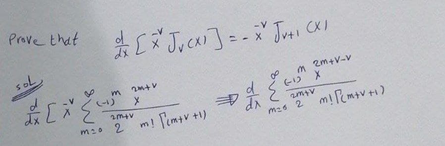 Prove that
soL
(1)
m 2m+V-v
P'mpv +1)
Atwr
m20
2.
m!
Aturo
m26 2
