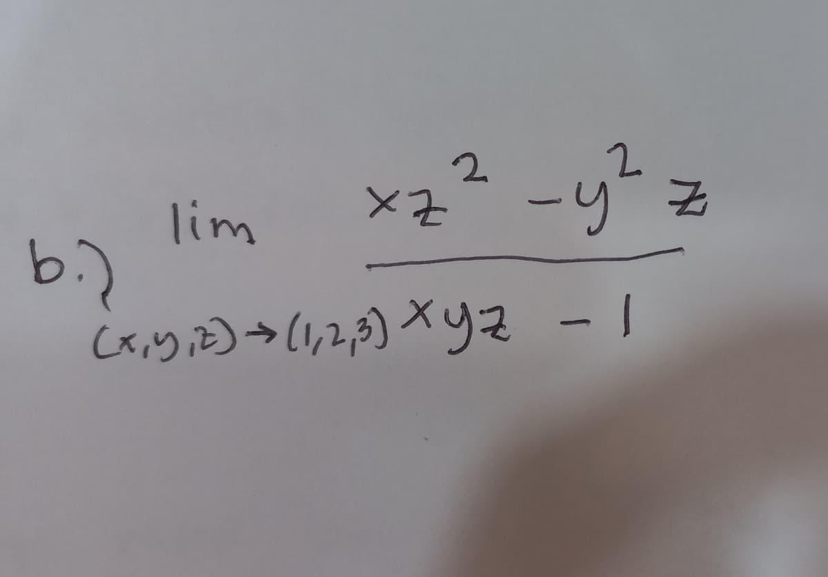 2.
lim
b.)
Caiウ)→(2)Xり2 - 1
そ×
