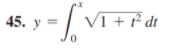 45. y = | Vĩ + * dt
