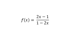 2х — 1
f(x) =
1 — 2х
