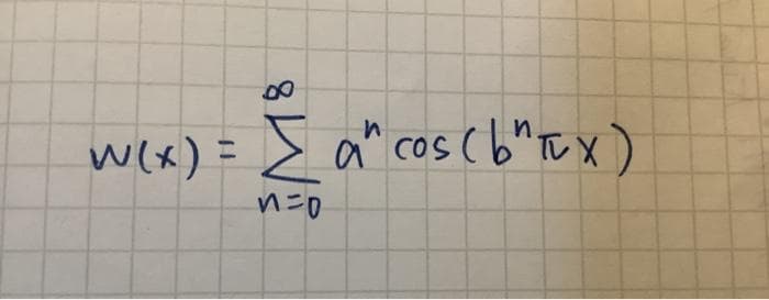 w(x)=2a" cos(6"ルx)
nニ0
