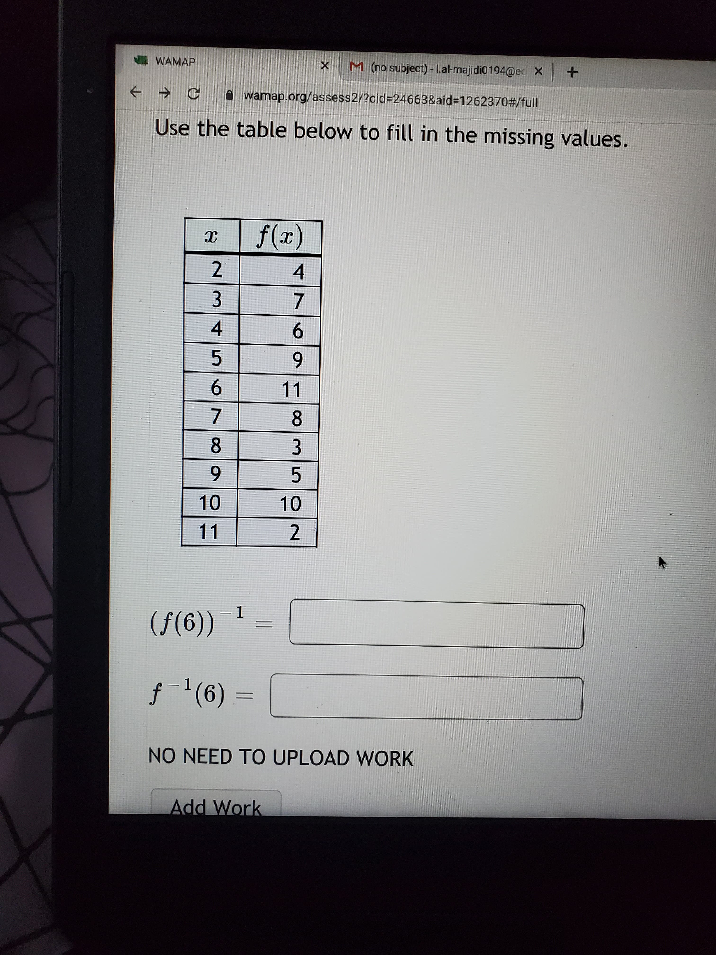 Use the table below to fill in the missing values.
