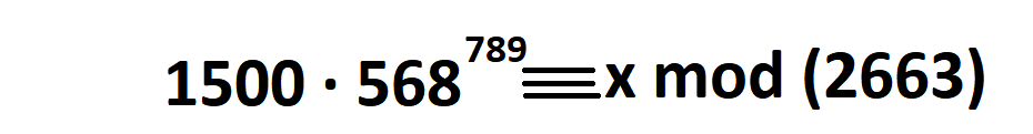 789
1500.568 x mod (2663)