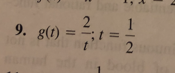 9. g(t) =
t
1/2
