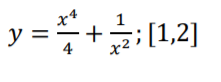 x*
y =+(12)
;[1,2]
4
x²
