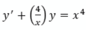 y' + (=) y = x*
