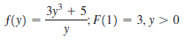 Зуз + 5
- F(1) — 3, у > 0
y
f(y)
