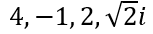 4, –1, 2, v2i
