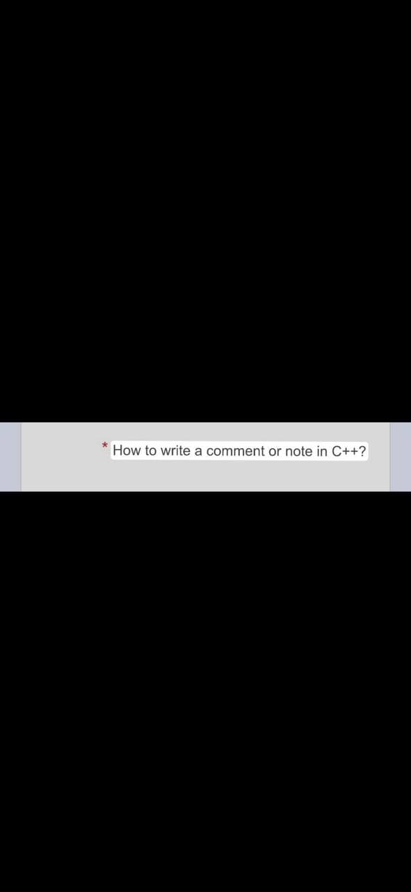 How to write a comment or note in C++?