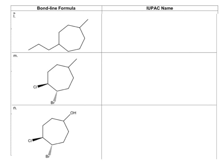 Bond-line Formula
IUPAC Name
m.
n.
он
