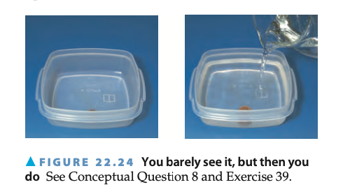 AFIGURE 22.24 You barely see it, but then you
do See Conceptual Question 8 and Exercise 39.
