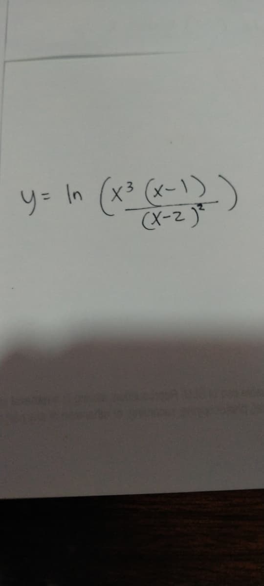y= In (x³ (x-1))
