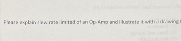 Please explain slew rate limited of an Op-Amp and illustrate it with a drawing
