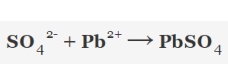 SO4
PbSO,
2-
+ Pb²* –
4

