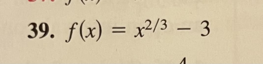 39. f(x) = x²/3 - 3