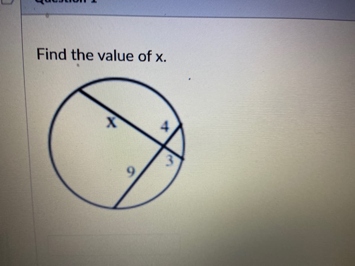 Find the value of x.
4.
