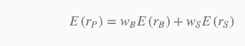 E (rp) = WBE (rB)+WsE (rs)
