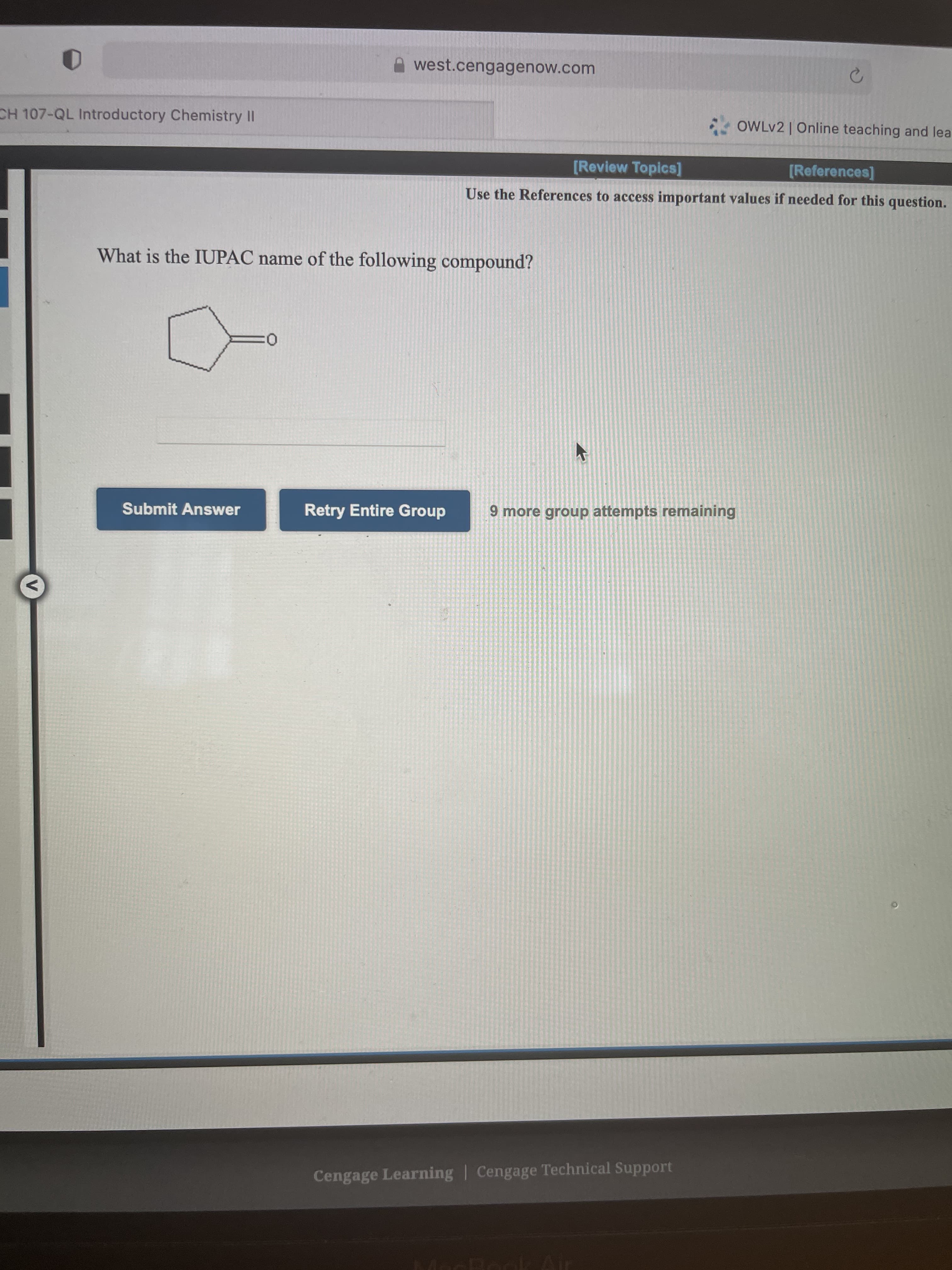 What is the IUPAC name of the following compound?
0:
