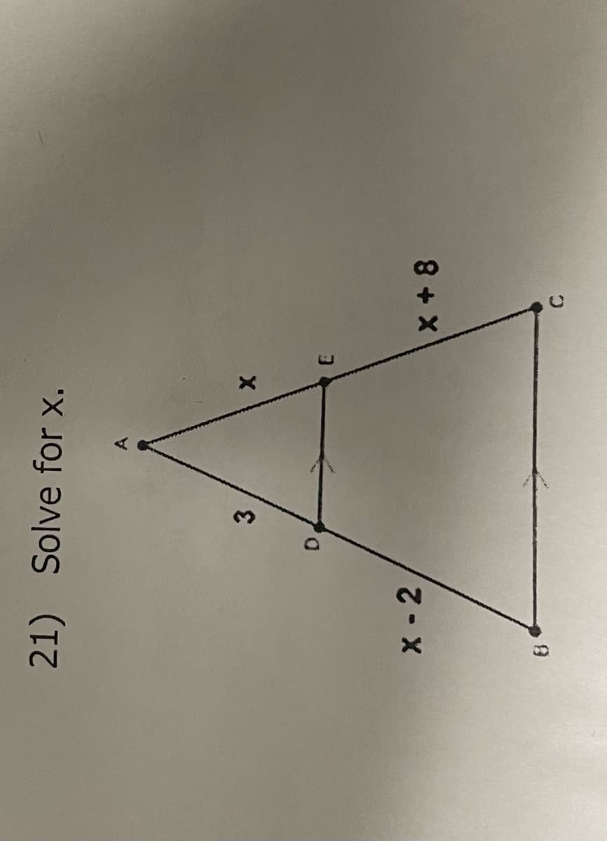 21)
Solve for x.
3.
X - 2
8 + X
