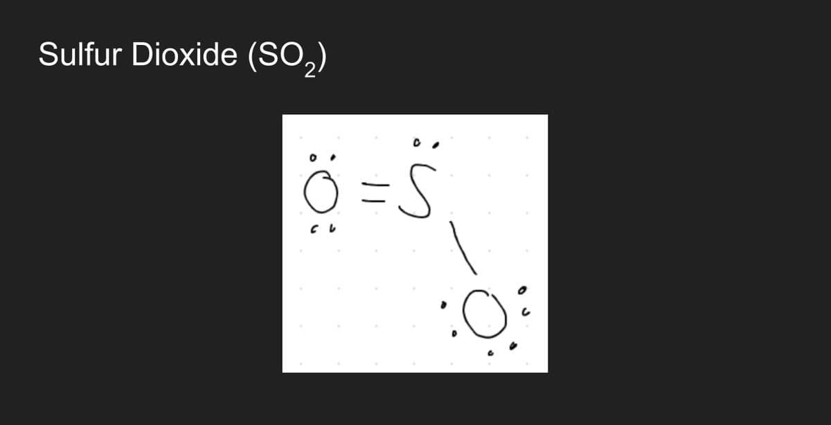Sulfur Dioxide (SO,)
O =S
