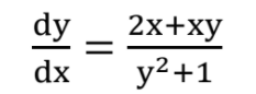 dy
2x+xy
у2+1
dx
