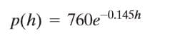 p(h) = 760e
0.145h
