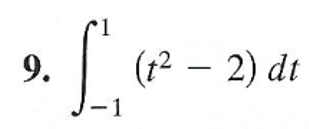 9.
(12 – 2) dt
-1
