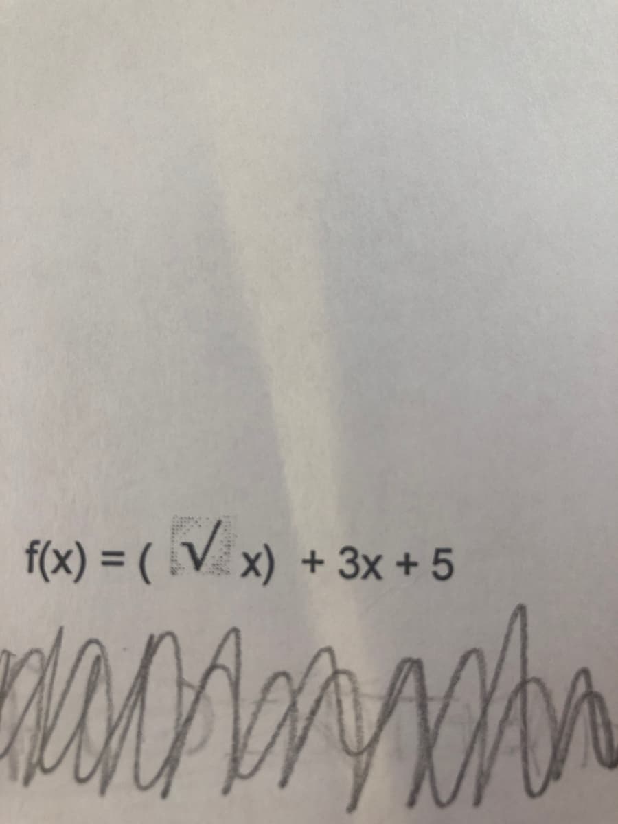 f(x) = ( V x) + 3x + 5
