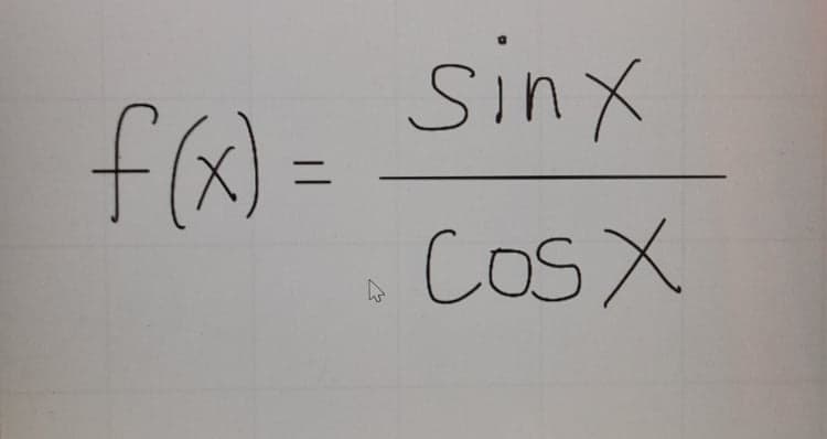 sinx
f(x)=
ニ
COSX
