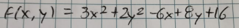 Elx, y) =
3x²+22 6x+8yt16
