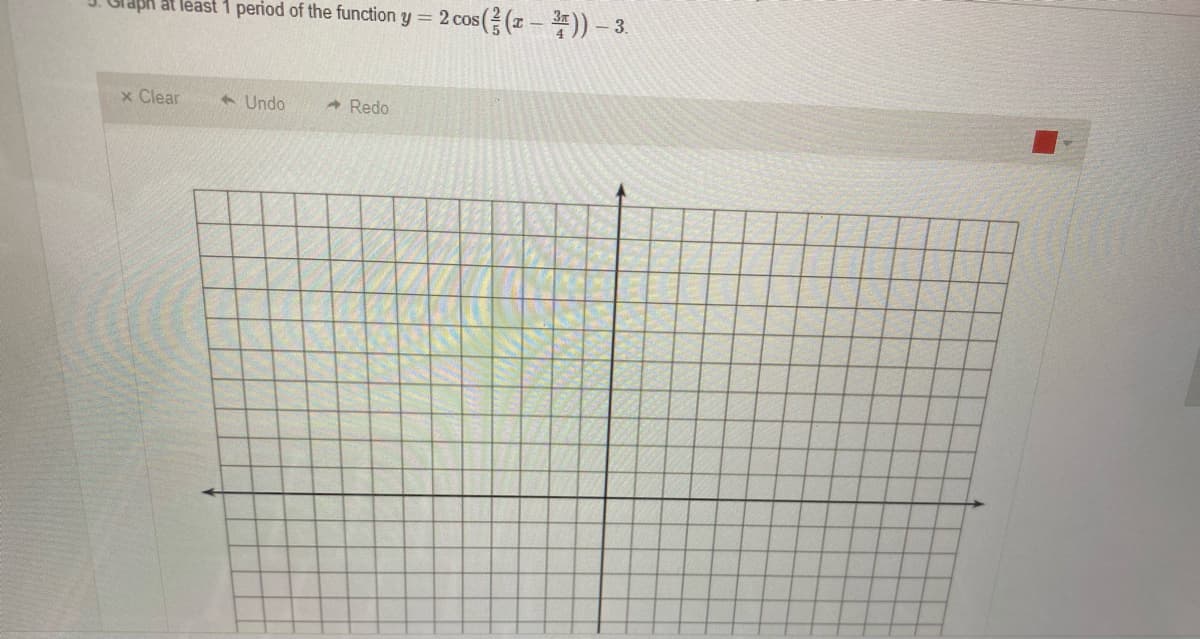 2 c8(금 (z-플)) -3.
Taph at least 1 period of the function y =
x Clear
A Undo
- Redo
