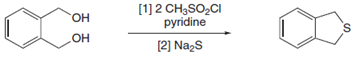 [1] 2 CH;SO,CI
Он
pyridine
ОН
's,
[2] Na2s
