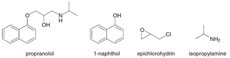 он
н
Он
`NH2
propranolol
epichlorohydrin
1-naphthol
isopropylamine
