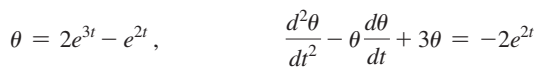 d²0
0 = 2e³1 – e2" ,
do
+ 30 =
dt
-2e2
d?
