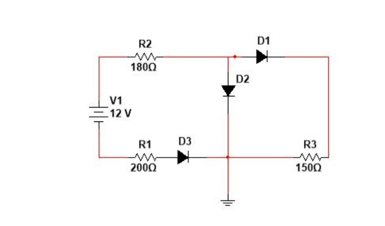 R2
D1
1800
D2
V1
=12 V
R1
D3
R3
2000
1500
