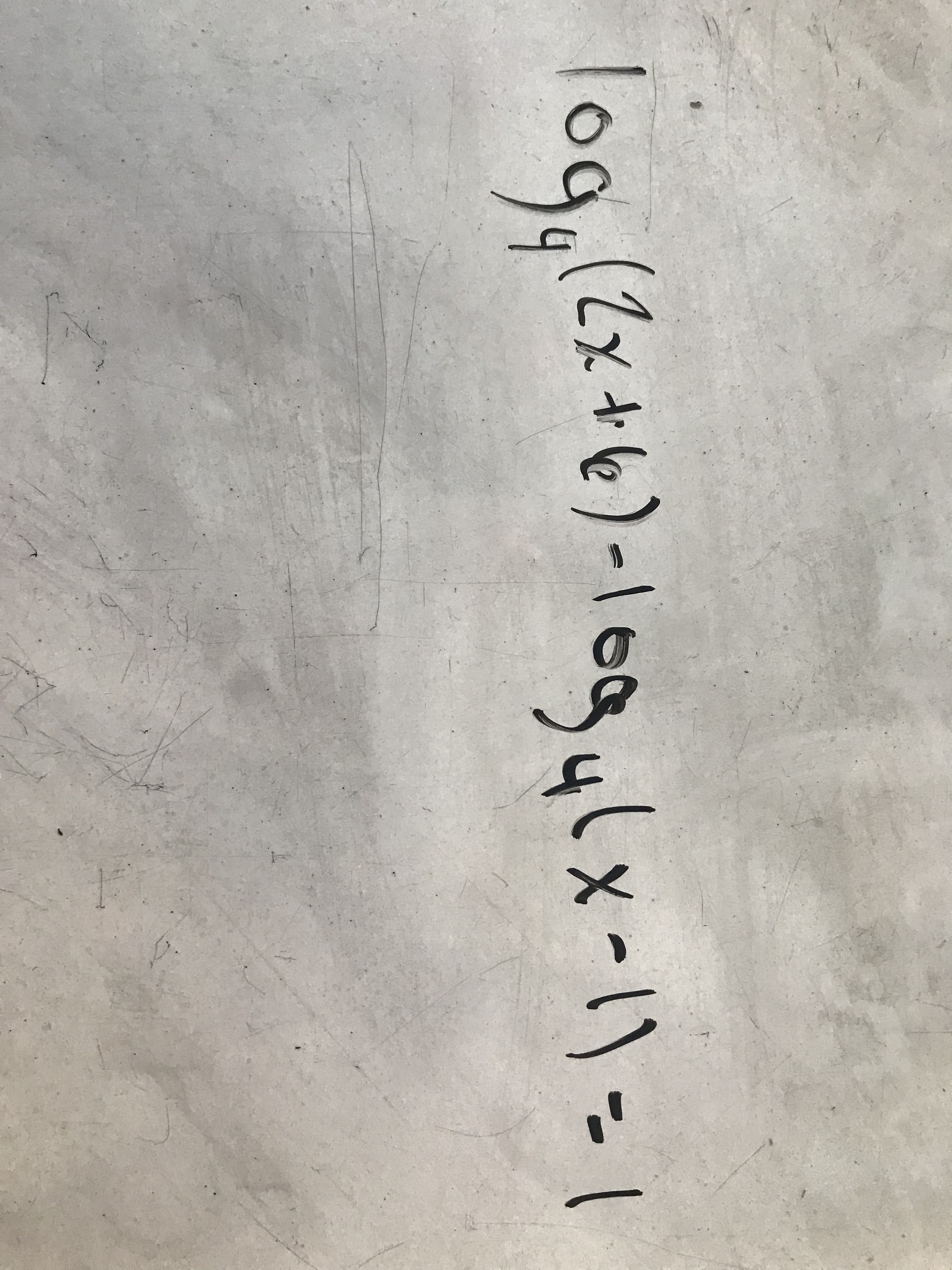 log,(2x+6)-log4lx-1)=1
